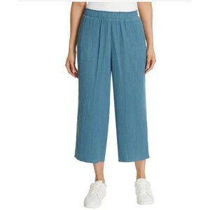 Jessica Simpson Women's Gauze Pants (Blue, Large)